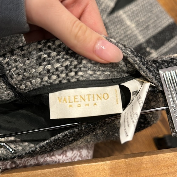 Valentino Roma Women’s Midi Skirt Black and Grey Size 12 - Picture 3 of 4